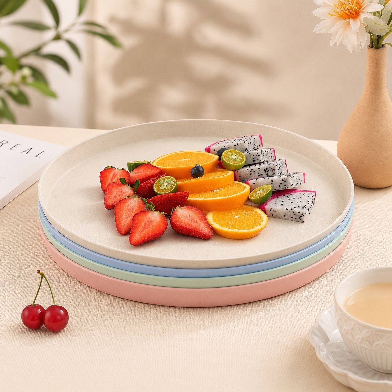 30cm Wheat Straw Plate (4)
