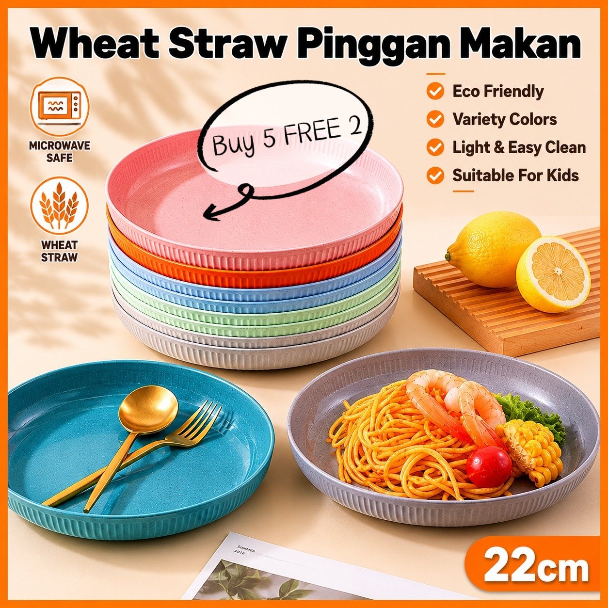 Wheat Straw Dinner Plate (2)