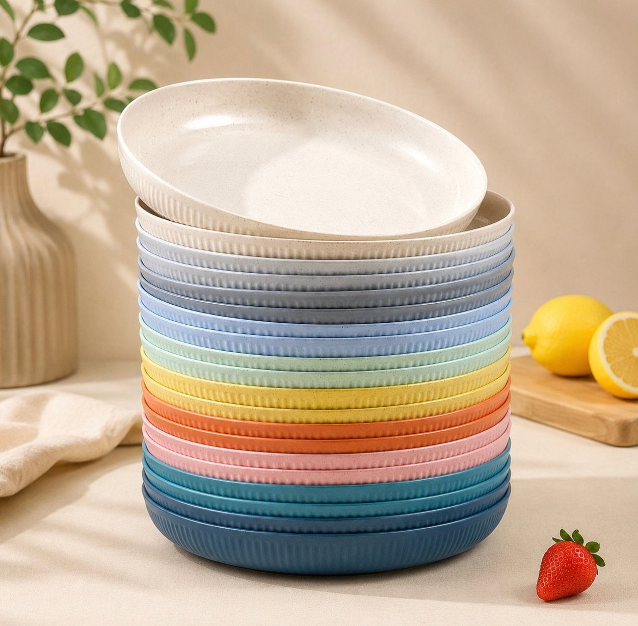 Wheat Straw Dinner Plate (6)