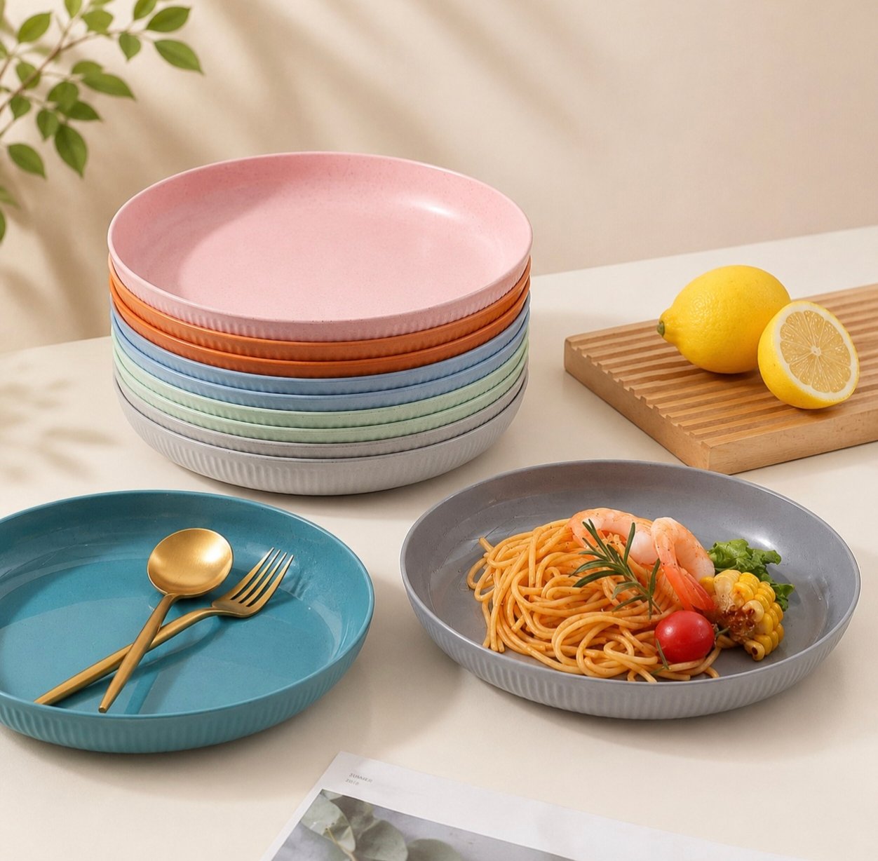 Wheat Straw Dinner Plate (7)