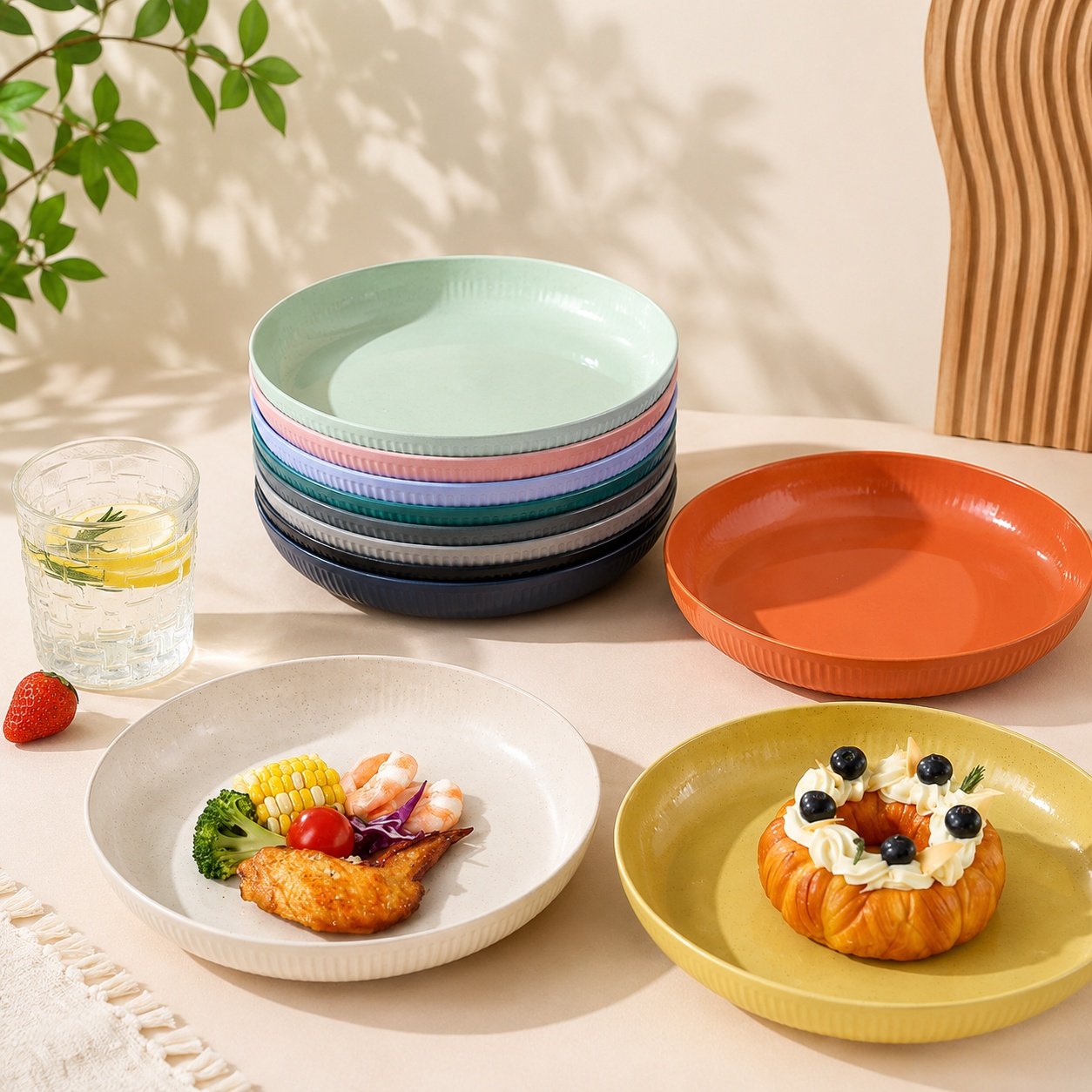 Wheat Straw Dinner Plate (8)