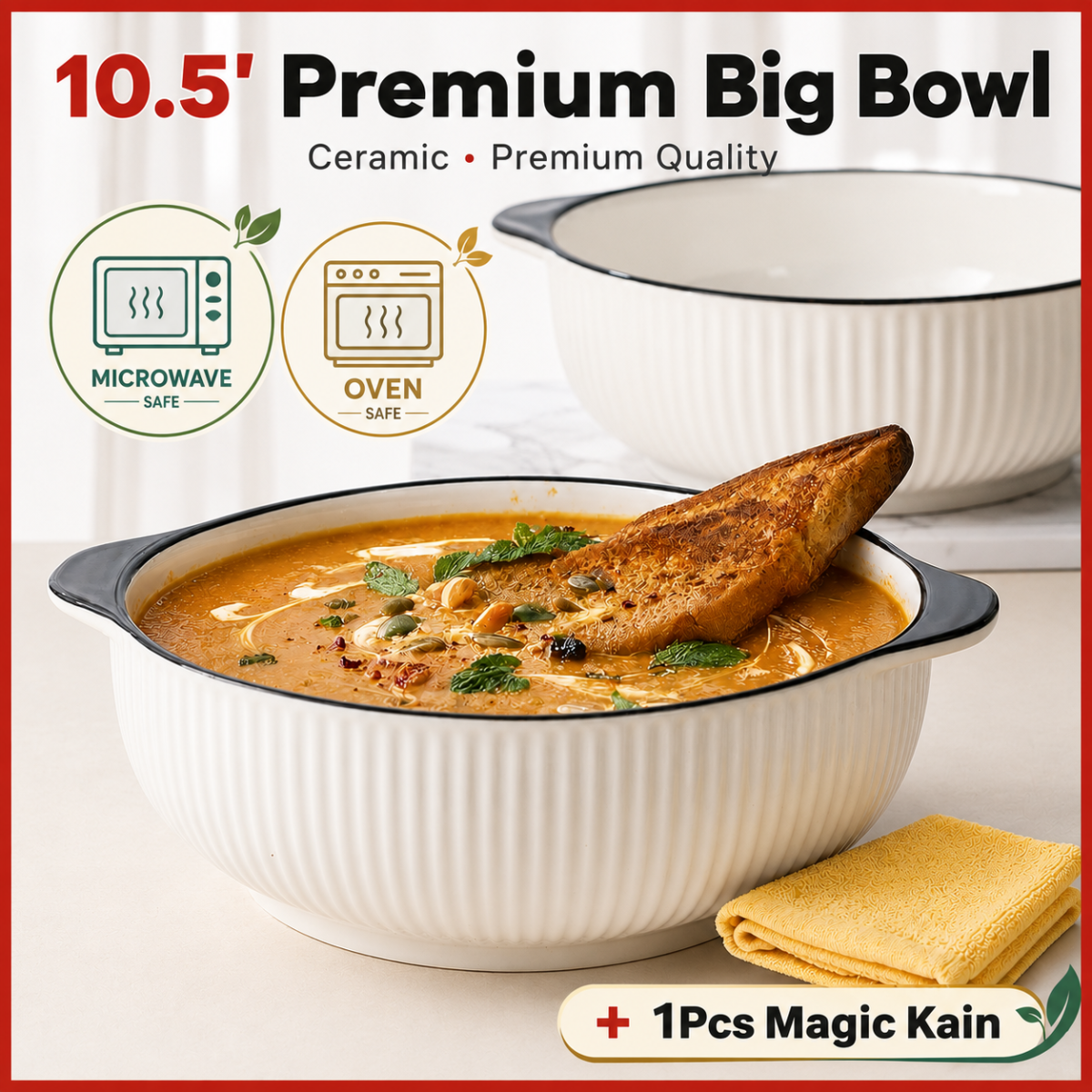 10.5' Big Bowl Soup Bowl Noodle Bowl Ceramic Big Bowl陶瓷大汤碗