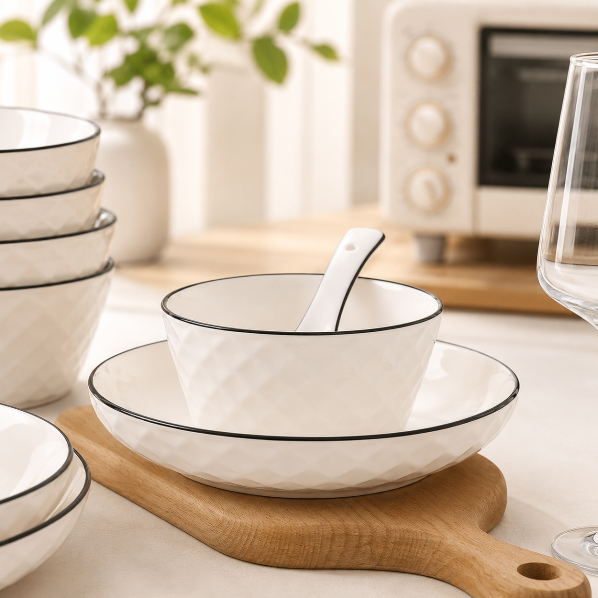Diamond Ceramic Plate Set陶瓷钻石套装