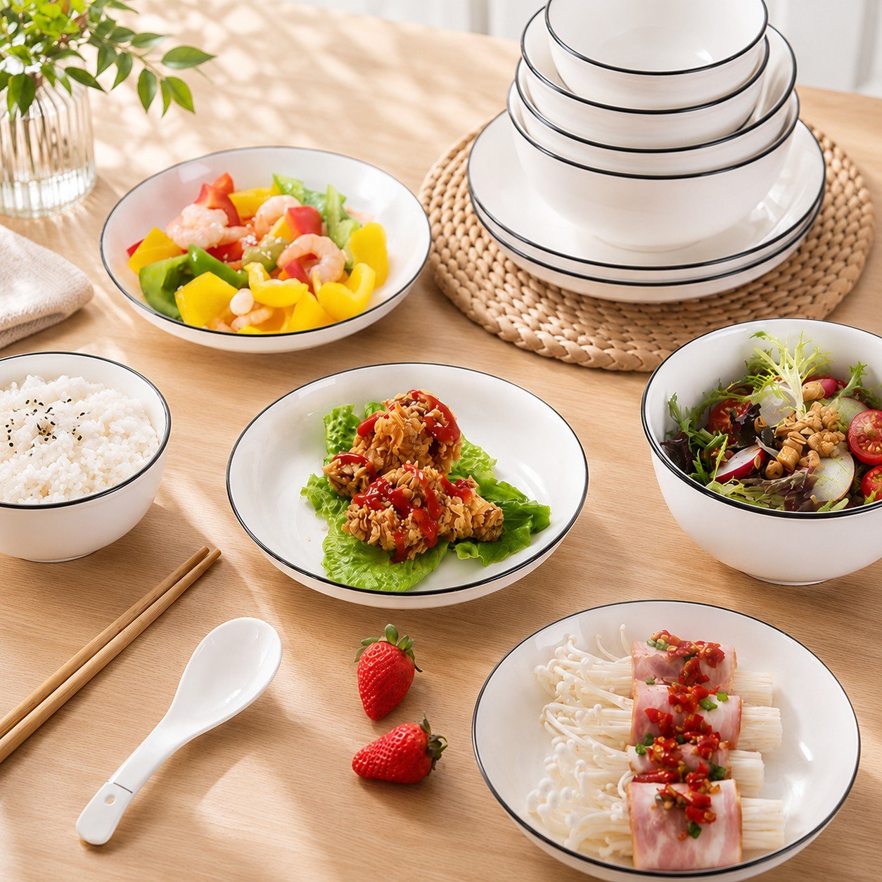 blackline tableware