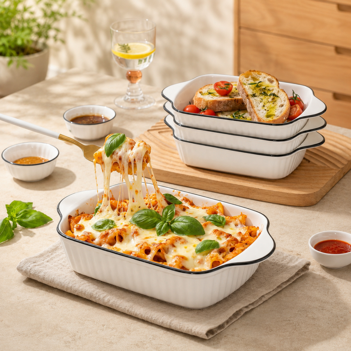 10' Nordic Ceramic Baking Tray Baking Dish Dinner Plate陶瓷烤盘