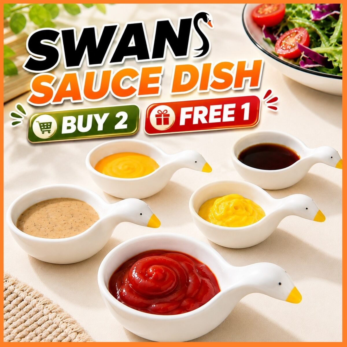 Sauce Dish Sauce Bowl Dipping Sauce Bowl 天鹅酱料碟
