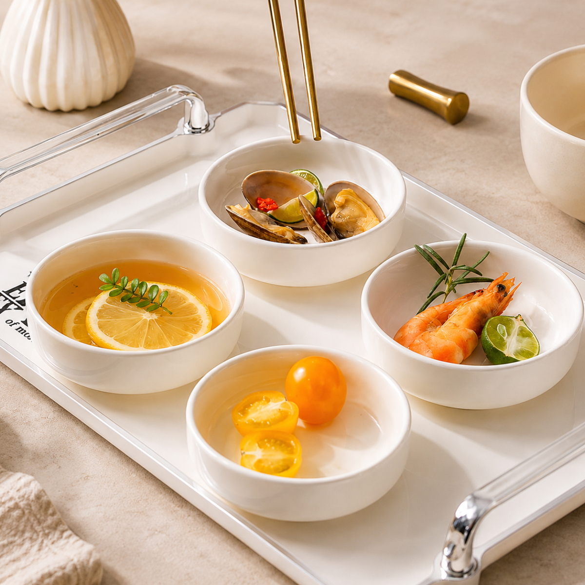 Sauce Dish Sauce Bowl Snack Bowl Ceramic Sauce Plate 奶白酱料碟