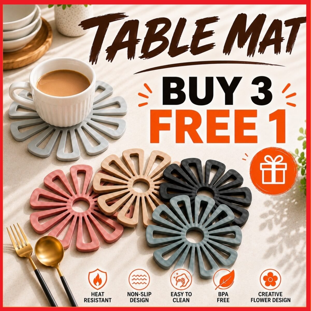 Placemat For Dining Table Table Mat Plate Mat餐桌隔热垫